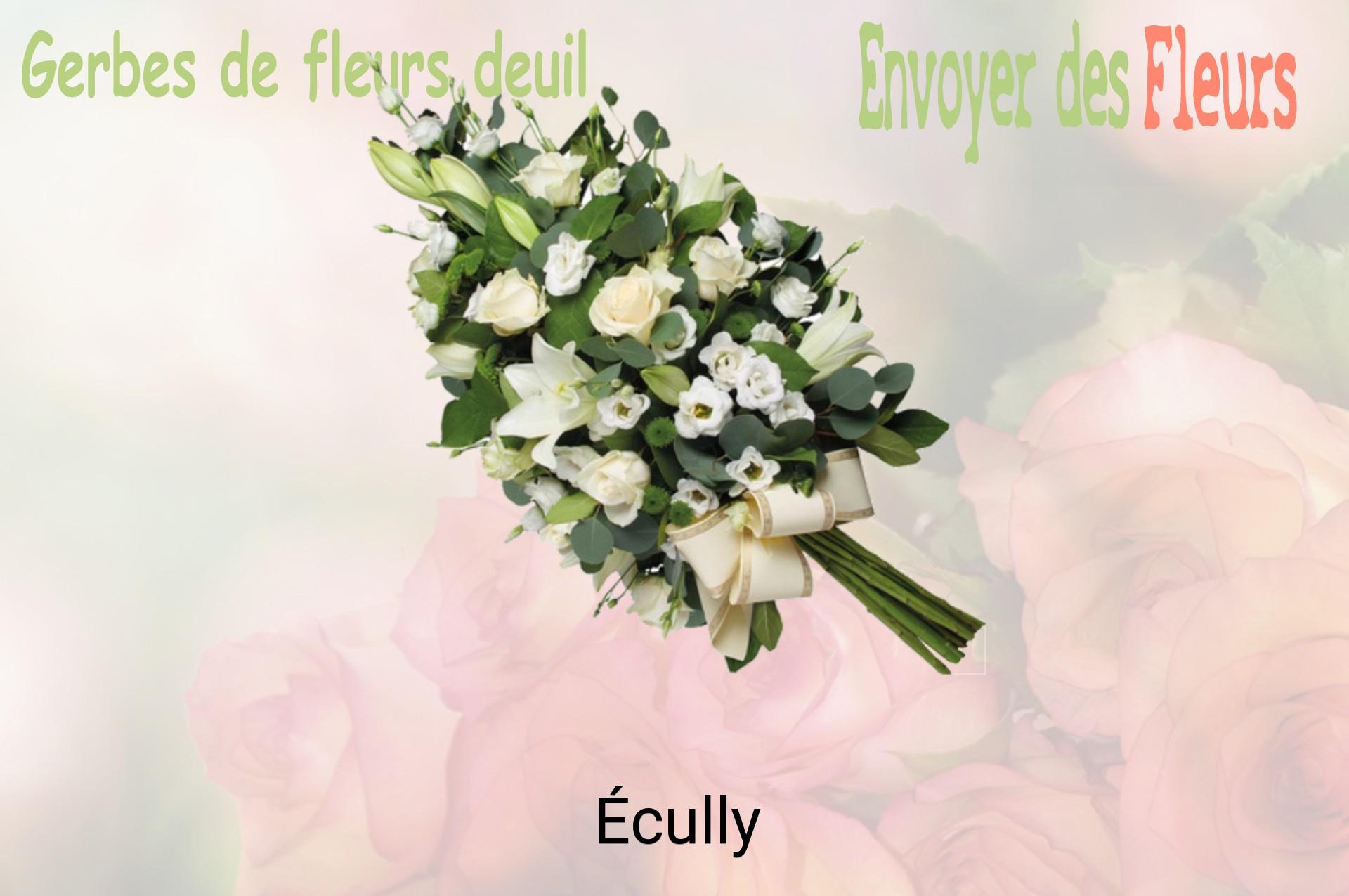 Gerbe de fleurs de deuil livrée à Écully